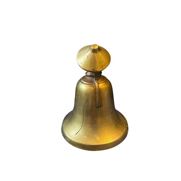 Vintage Figural Brass Bell Emperor Asian Man Shaped Etched - Picture 3 of 6